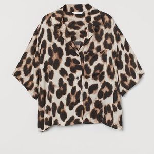 leopard print shirt , worn a handful of times , but in excellent condition